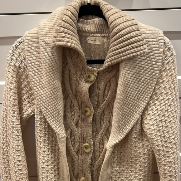 Anthropologie Sleeping on Snow Cable Knit Cardigan Sweater - Picture 4 of 4